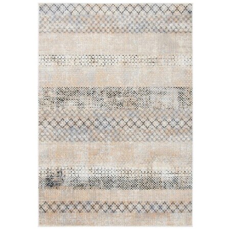 Safavieh 6 ft. -7 in. x 6 ft. -7 in. Amelia 700 Contemporary Round Rug, Grey & Gold ALA761H-7R